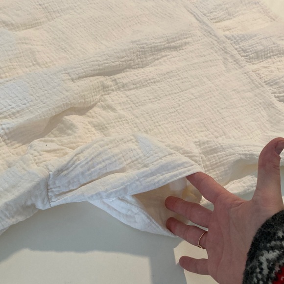 Pact Coastal Double Gauze Breezy Dress Ivory Medium - Picture 13 of 13